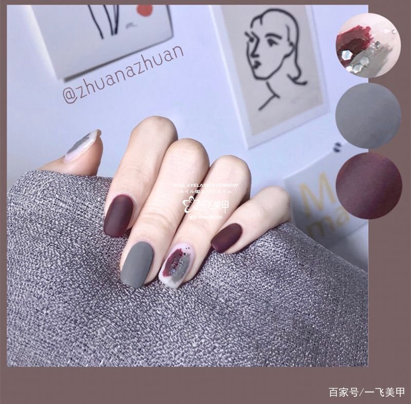 簡約而不簡單，磨砂美甲！絲襪一般的感覺