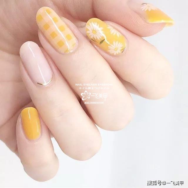 雛菊元素在春天做在手上，那是一種春的氣息