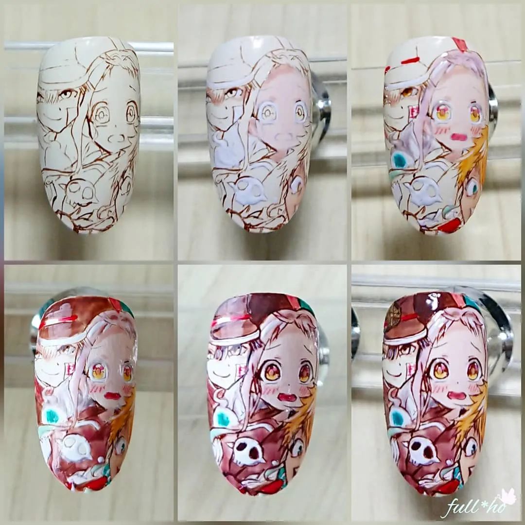 大神級的日系動漫二次元純手工美甲