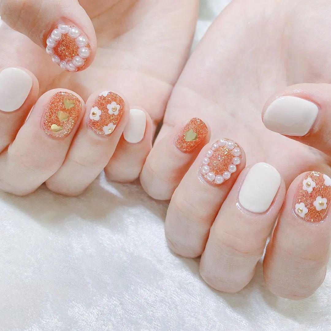 5款橘子汽水色美甲，美到冒泡啦！