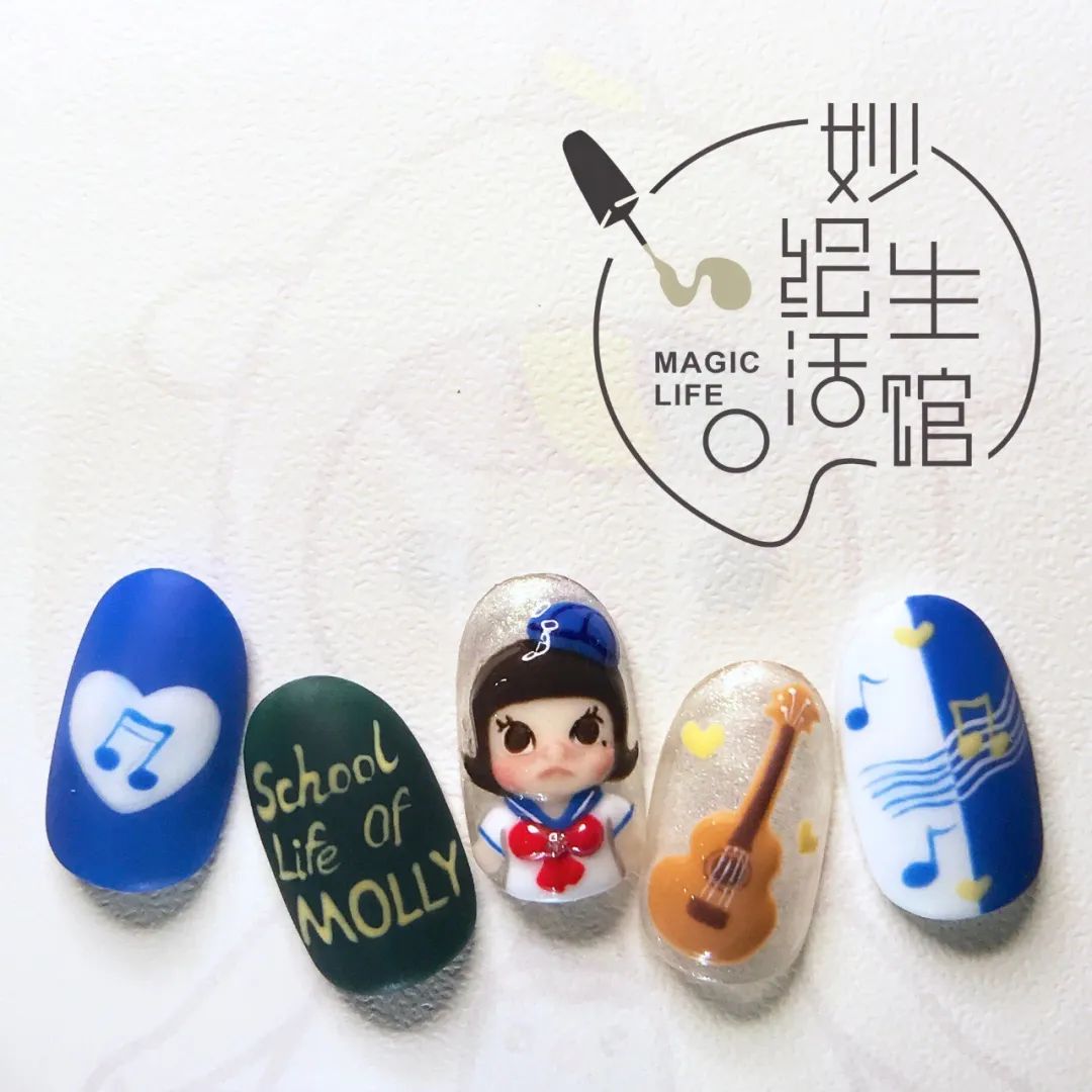 最適合春夏的童趣美甲，短甲也能做哦