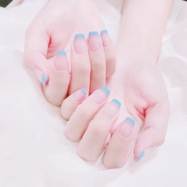 適合夏天做的法式美甲，不要太美哦