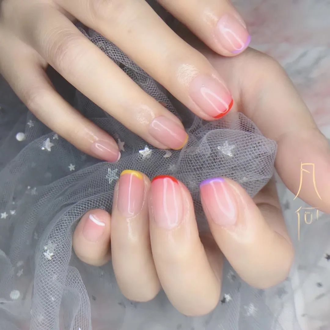 適合夏天做的法式美甲，不要太美哦