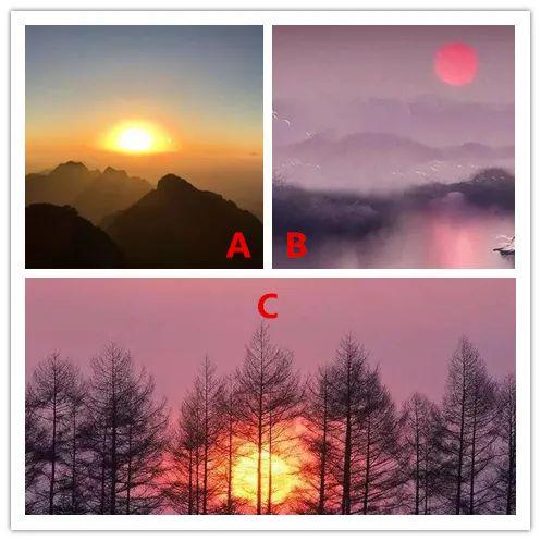 三個日落，你最向往哪一個？測誰在身邊守護你