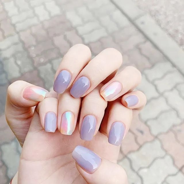 極光色美甲，驚艷的美