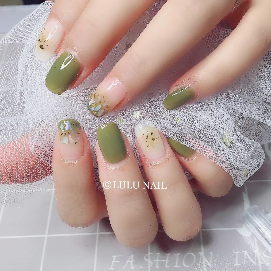 讓人上癮的抹茶綠美甲，太顯白了