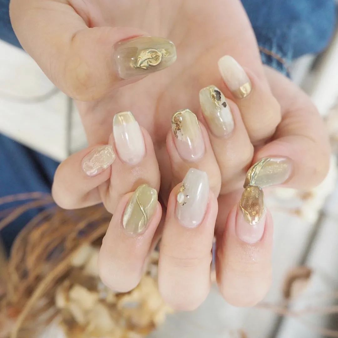 讓人心動的溫柔日系美甲，太仙了