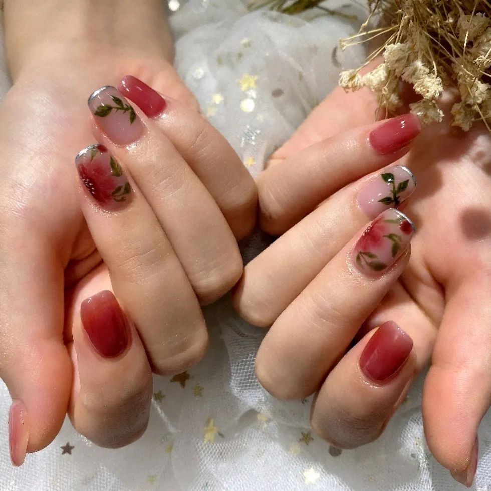 金秋國(guó)慶搭配復(fù)古長(zhǎng)島冰茶美甲，簡(jiǎn)直美醉了