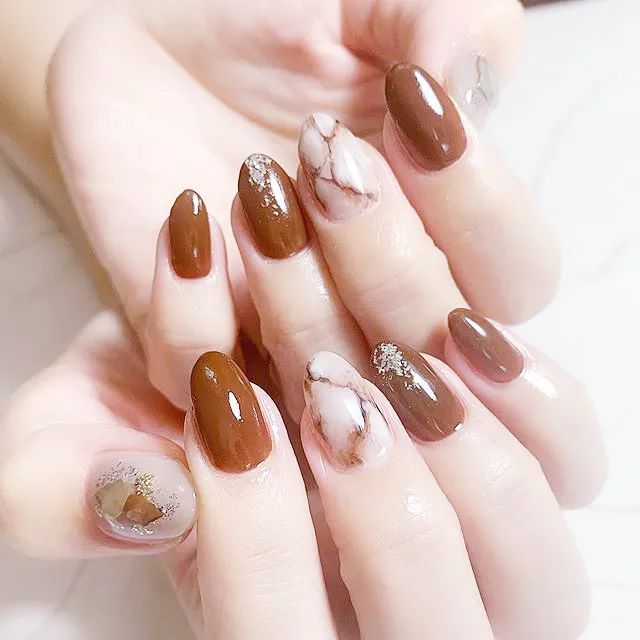 秋冬必做！咖啡棕美甲！