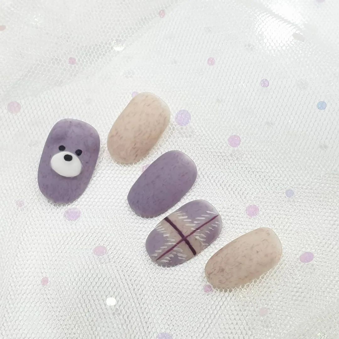 可愛的韓式小熊美甲！少女心滿滿