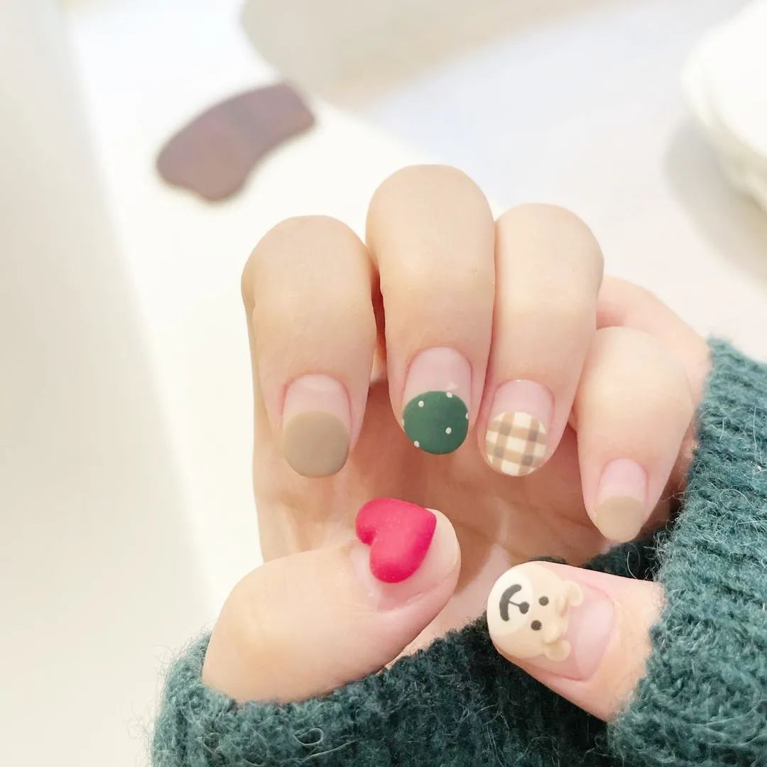 可愛的韓式小熊美甲！少女心滿滿